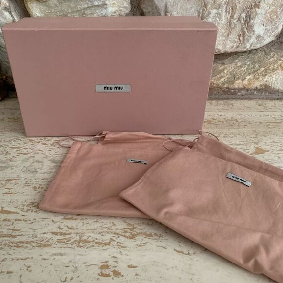 Miu miu stripe bow flats size 38 nautical summer beach - Picture 10 of 11